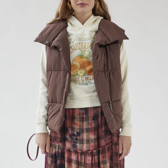 NWT UO Vintage Farmer's Market Fruit Stand Persimmon Shrunken Hoodie Sweatshirt - Picture 4 of 4